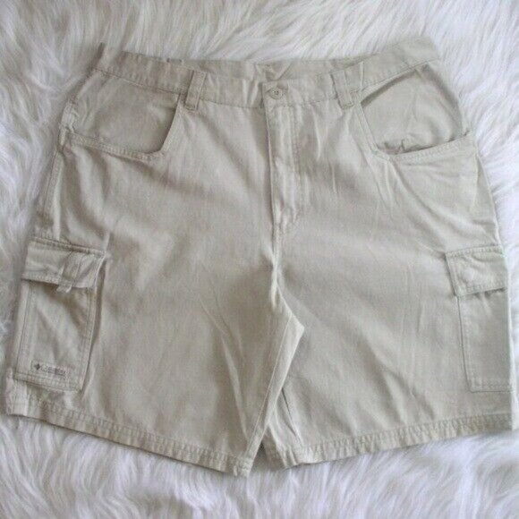 Columbia Mens Cargo Shorts Sz 40 Khaki Cotton Military Gorpcore Preppy - Picture 1 of 5